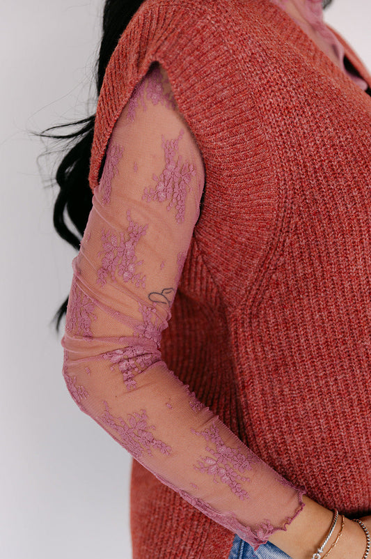 The Raelyn Lace Top in Rose