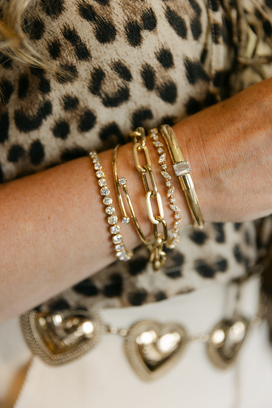 The Hattie Heart Belt in Gold