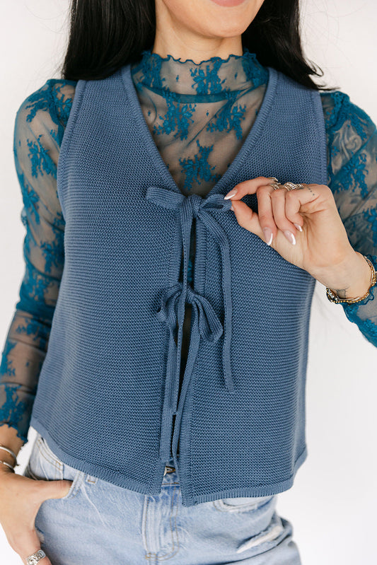 The Stevie Sweater Vest in Blue