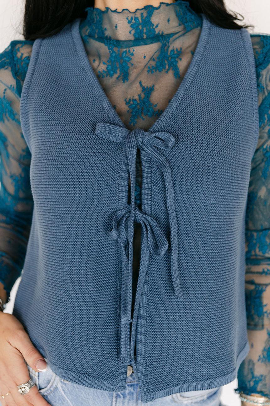 SALE The Stevie Sweater Vest in Blue