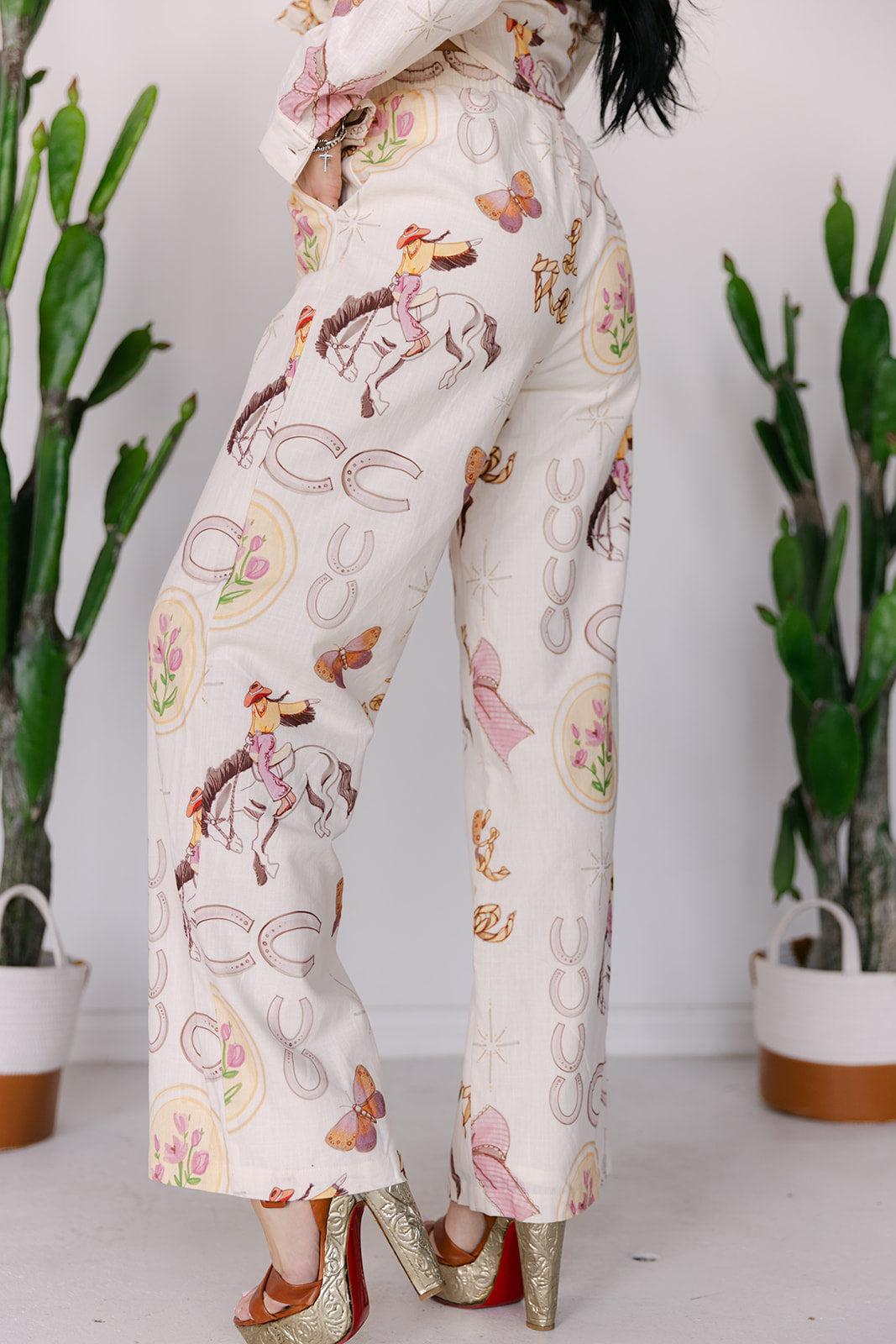 The Dottie Western Linen Pant