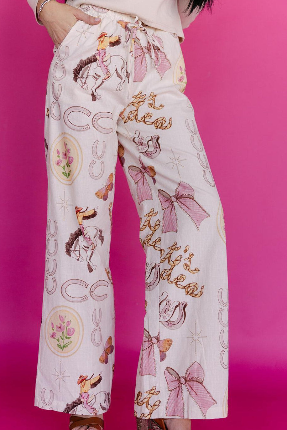 The Dottie Western Linen Pant