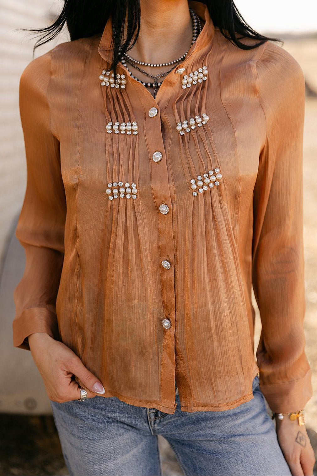 SALE The Lelia Top In Taupe