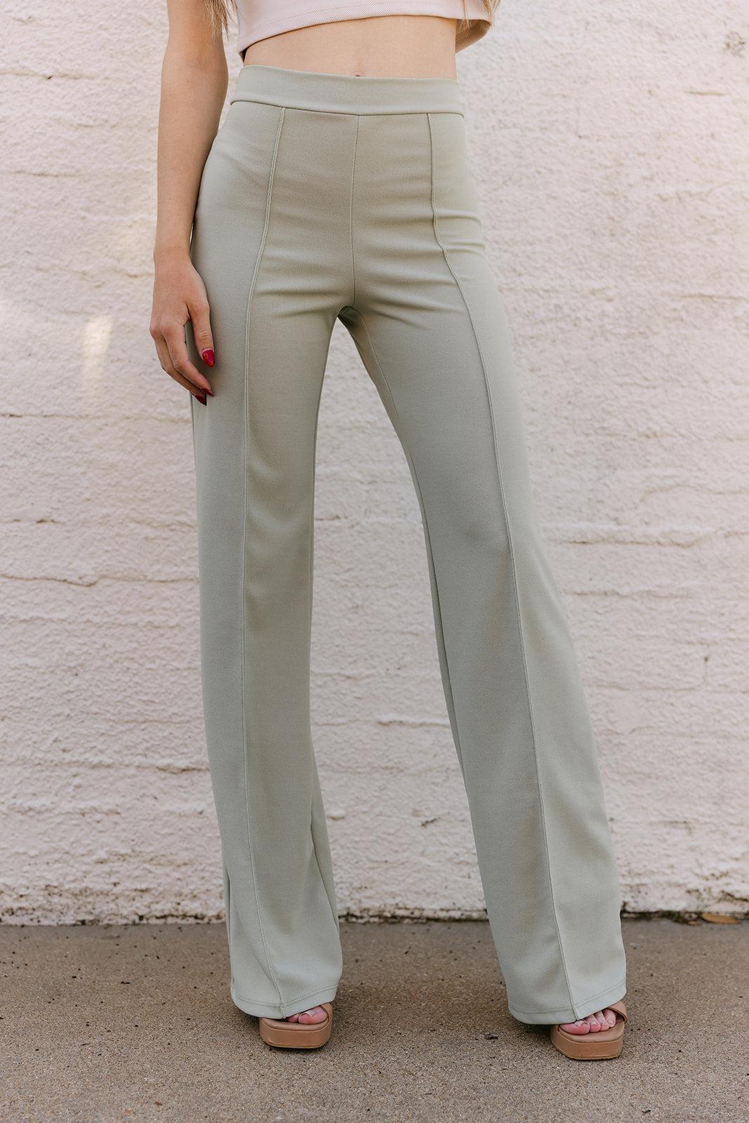 SALE The Zoey Stretch Trouser In Sage