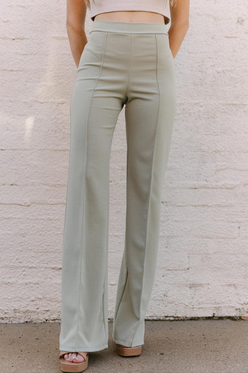 SALE The Zoey Stretch Trouser In Sage