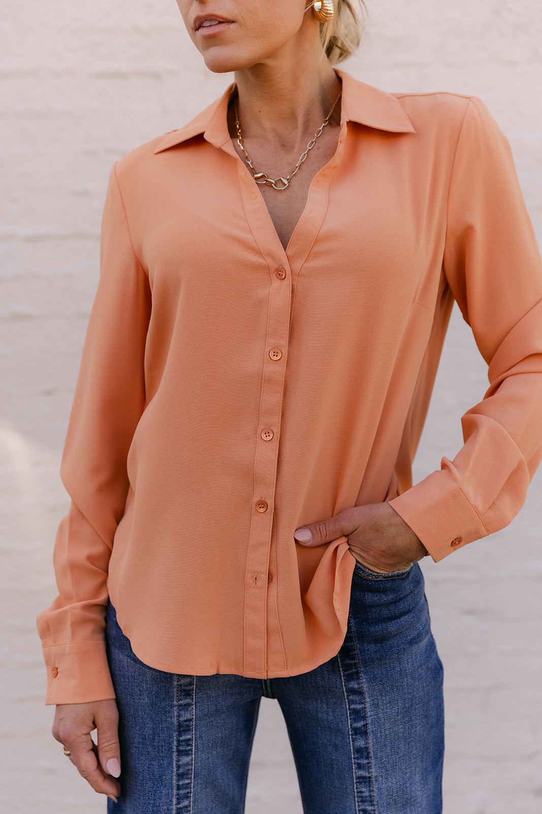 The Shea Staple Top in Mango