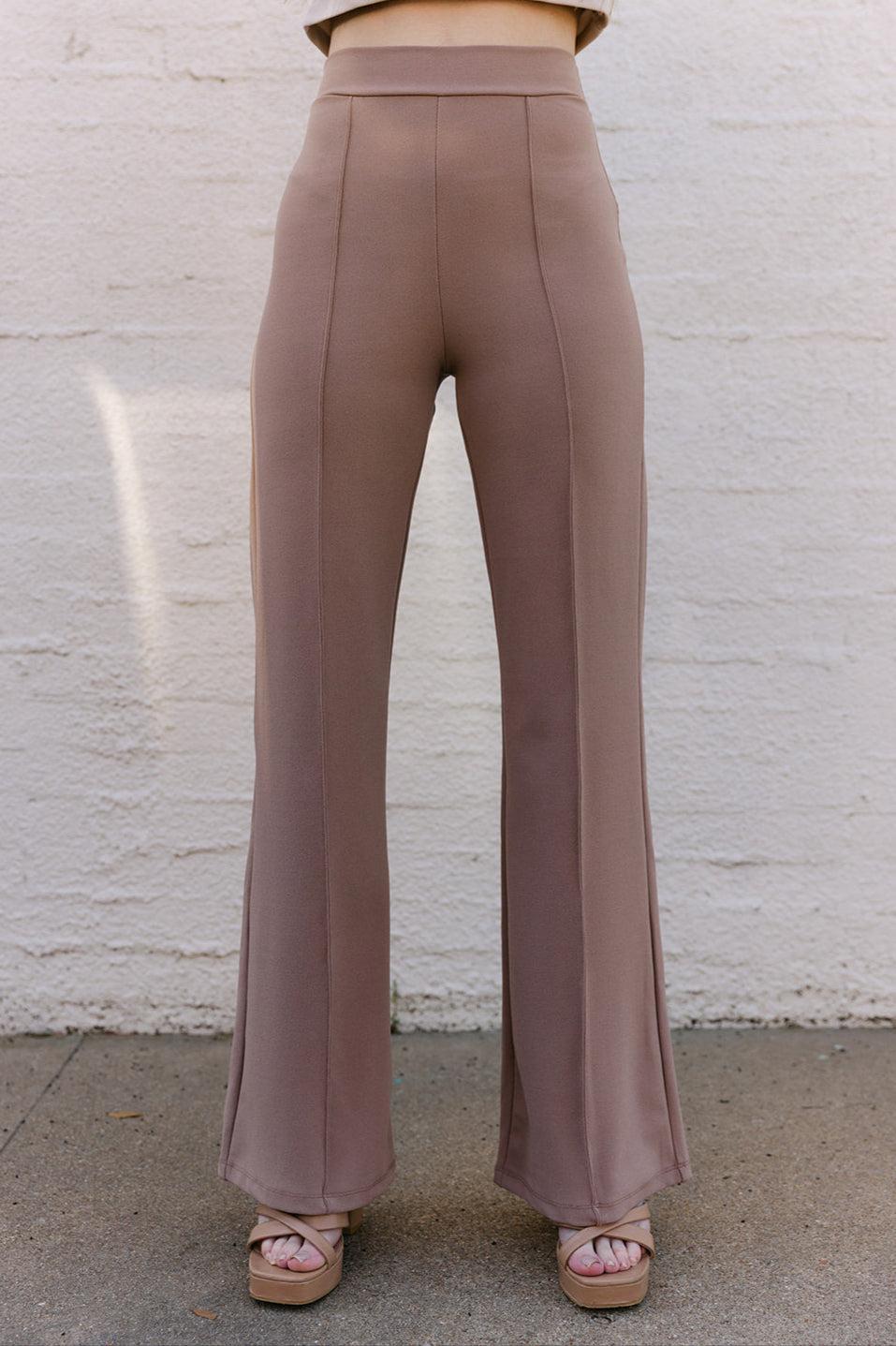 The Zoey Stretch Trouser in Taupe