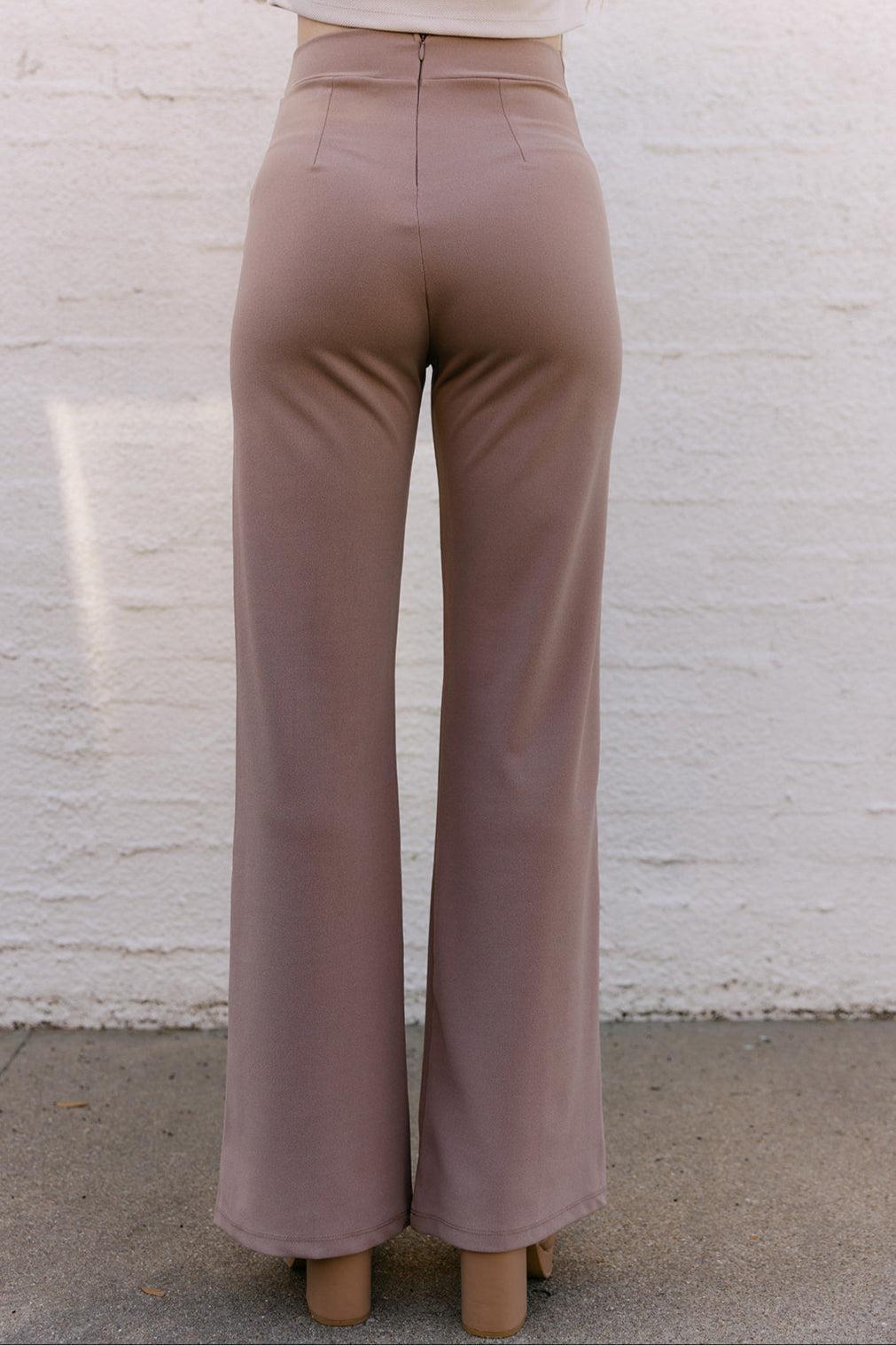 The Zoey Stretch Trouser in Taupe