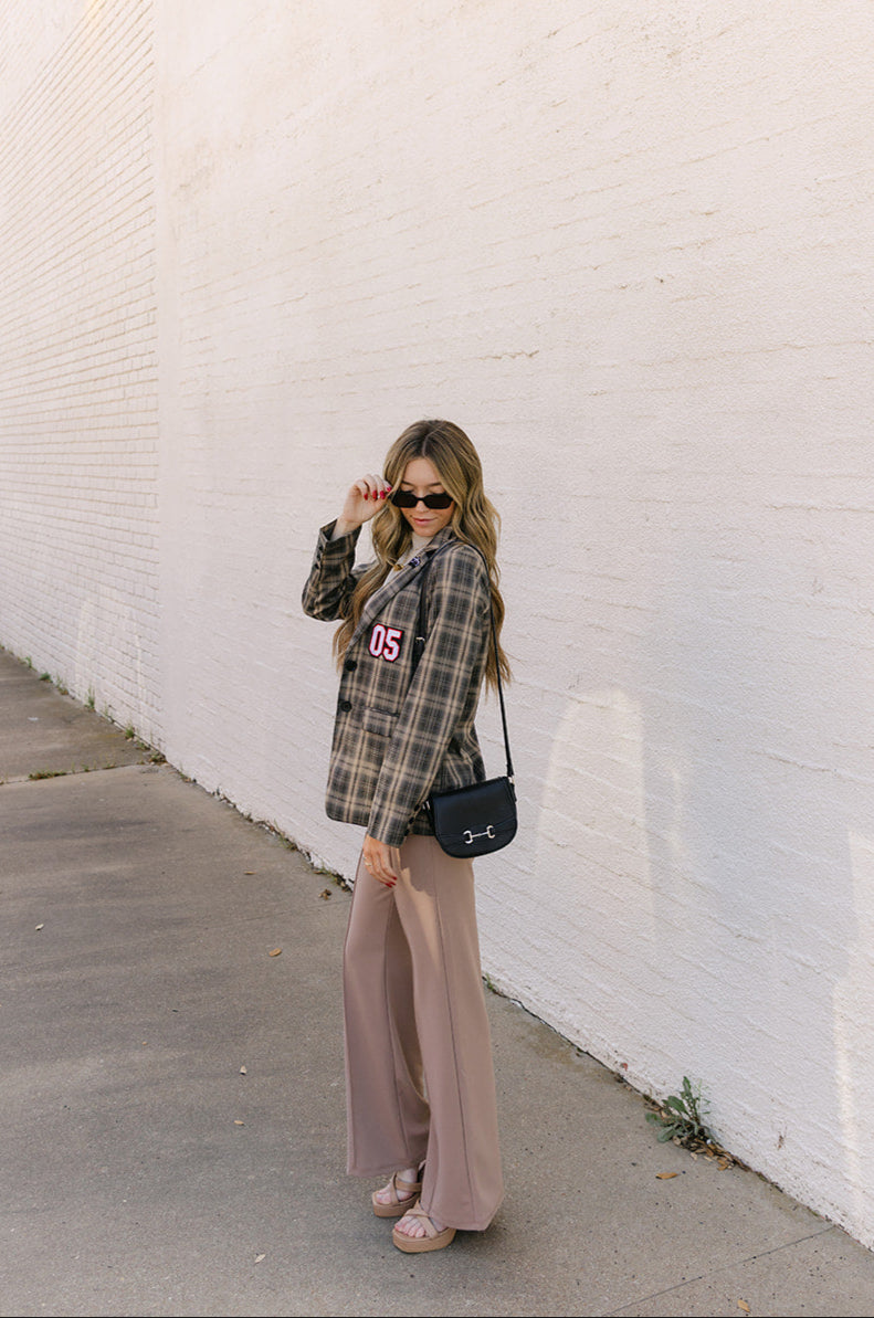 The Zoey Stretch Trouser in Taupe