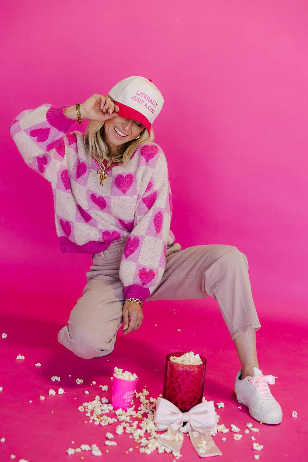 The Linden Pink Barrel Jean