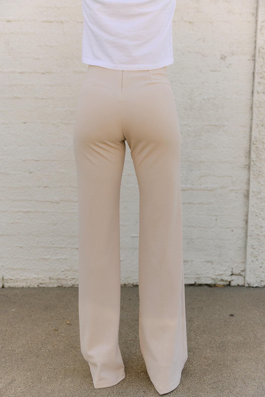 The Zoey Trouser in Cream