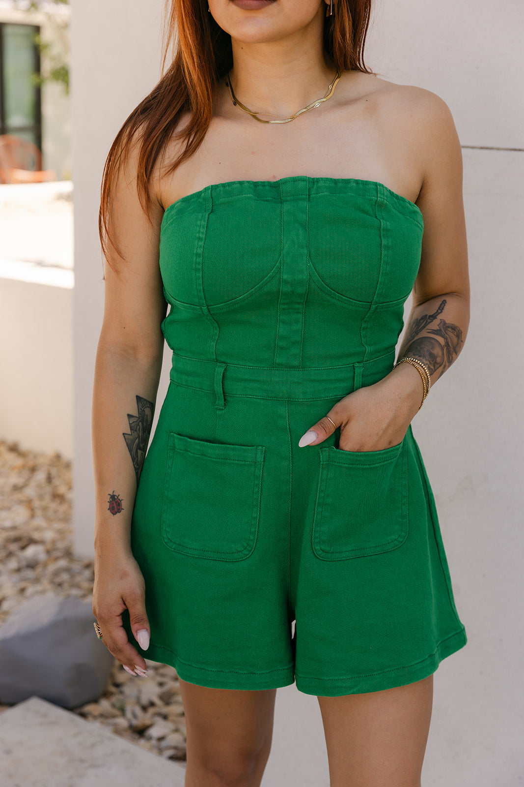 The Millie Denim Romper