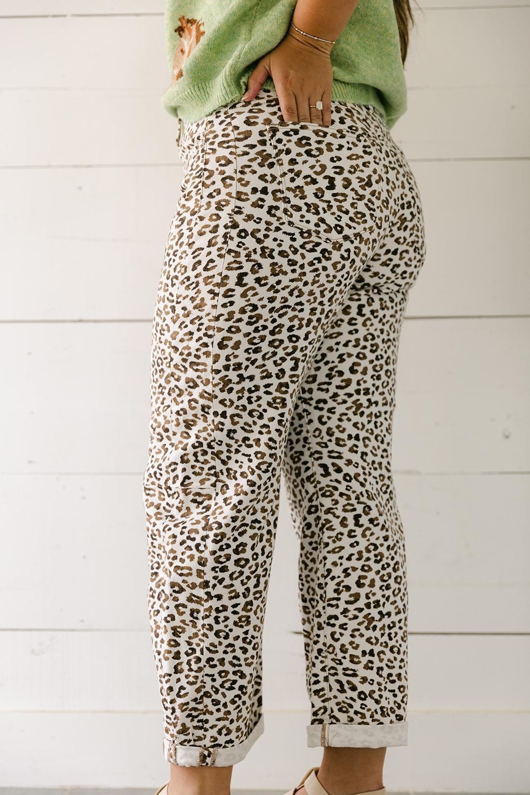 SALE The Carlton Leopard Barrel Jean