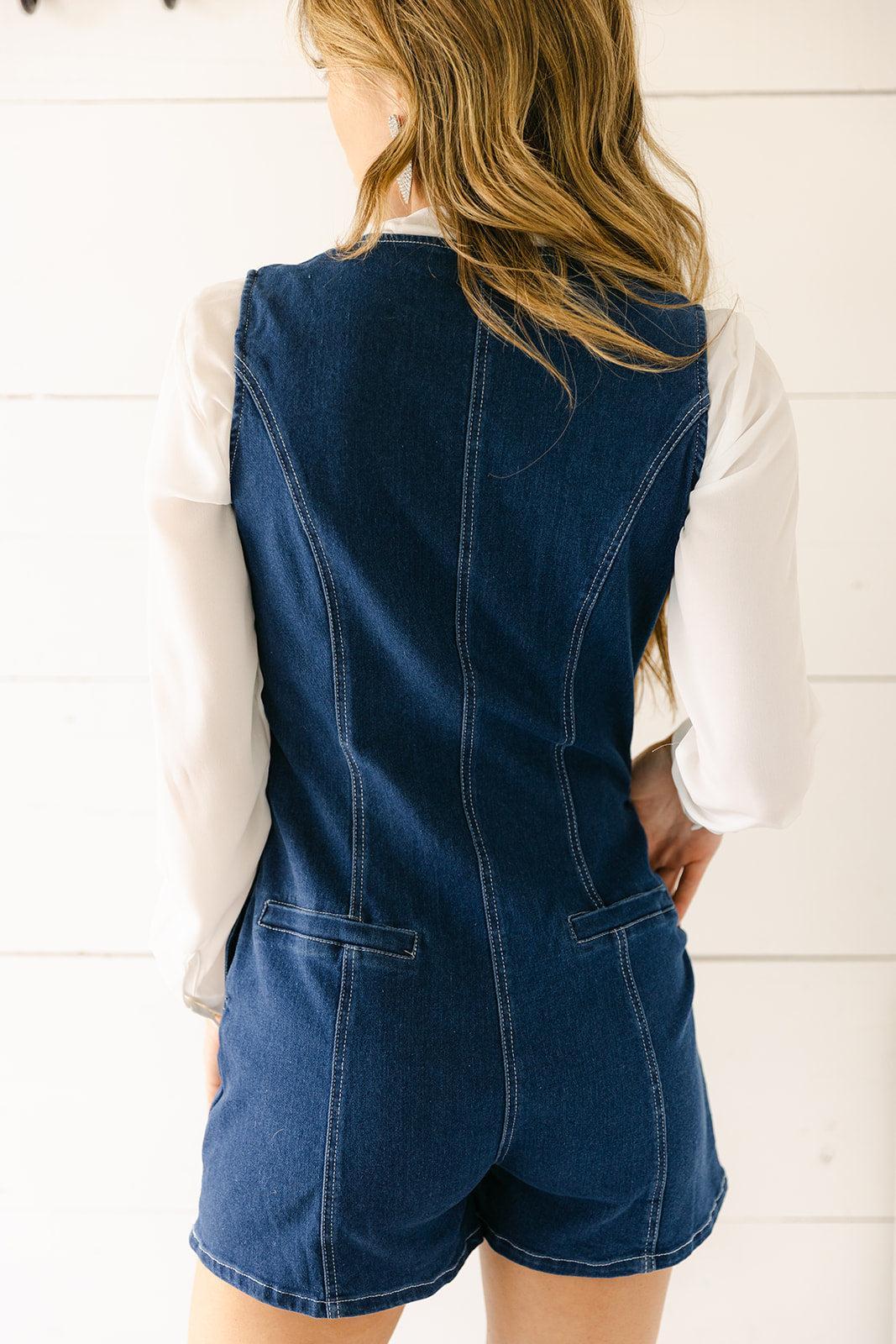 SALE The Giada Denim Romper