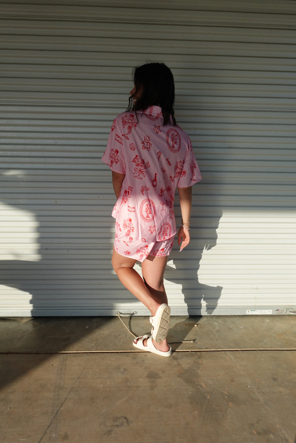 Tropical Print Short Sleeve Set