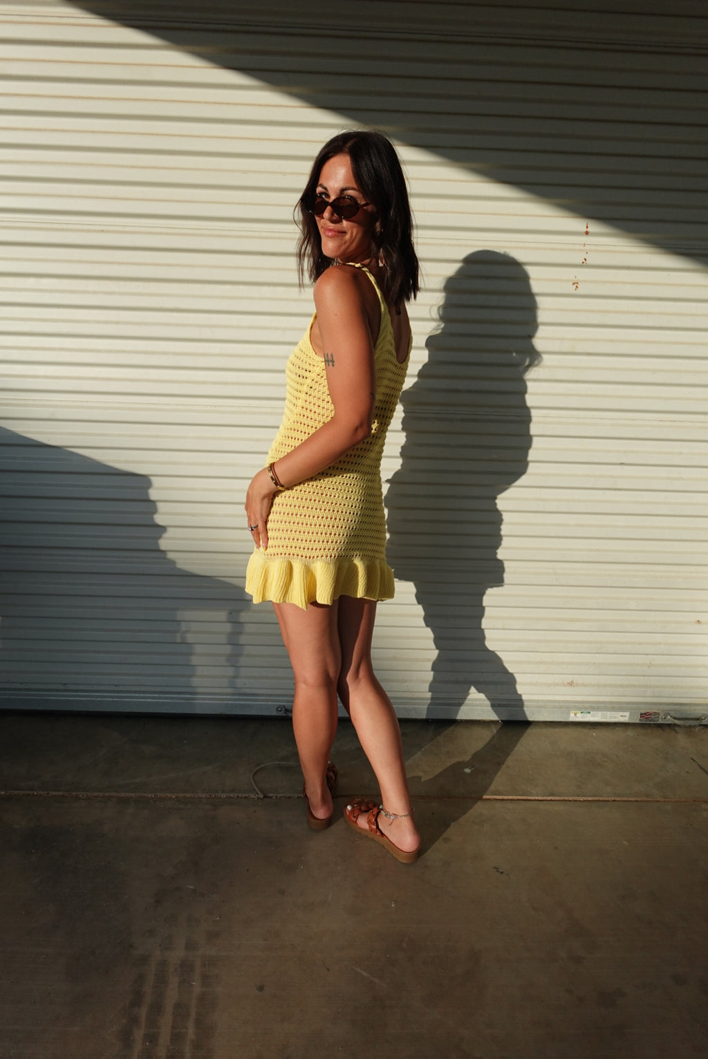 Knit V- Neck Dress