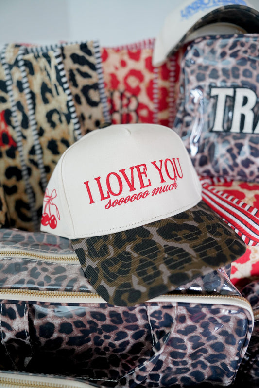 I Love You Sooooo Much - Leopard Vintage Hat