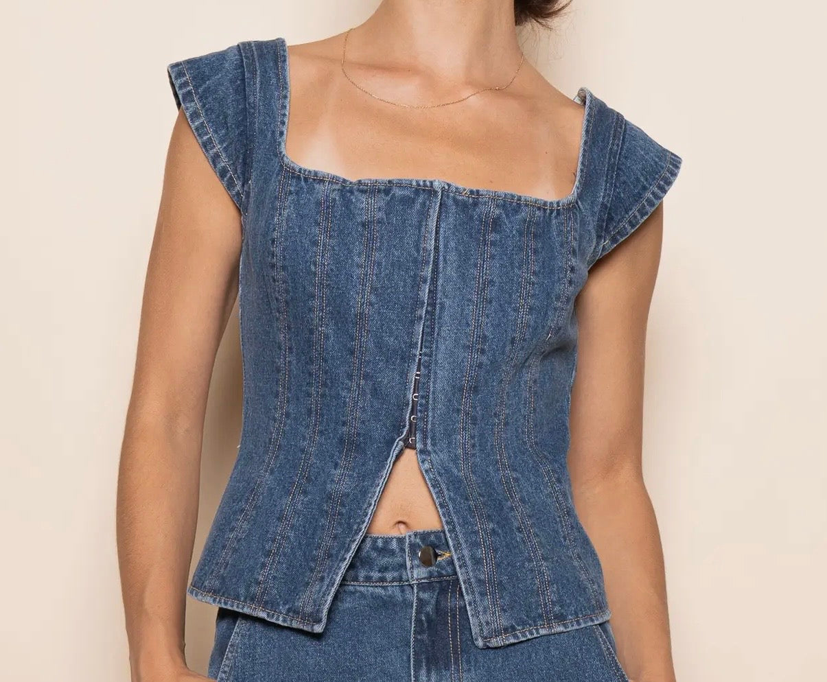 The Dunmore Denim Top
