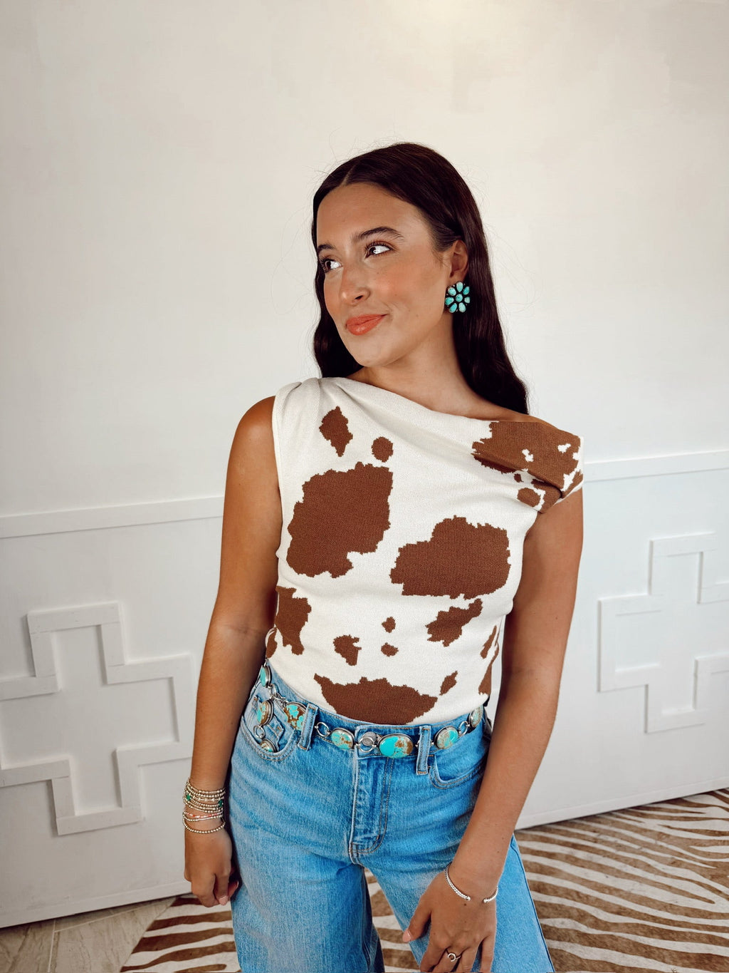 The Athens Top in Animal Print EXTRA SMALL