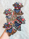 Patriotic Cow Freshie