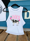 Holy Cow Cropped Tank