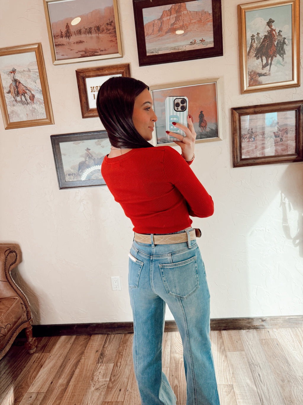 The Sloan Top in Red