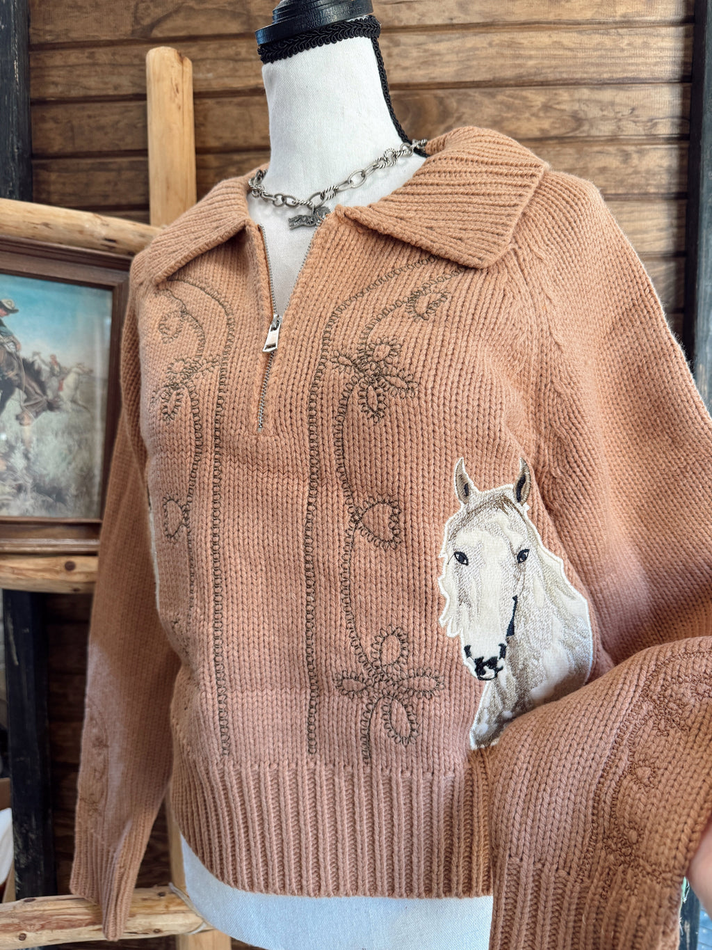 The Western Embroidered Zip Up
