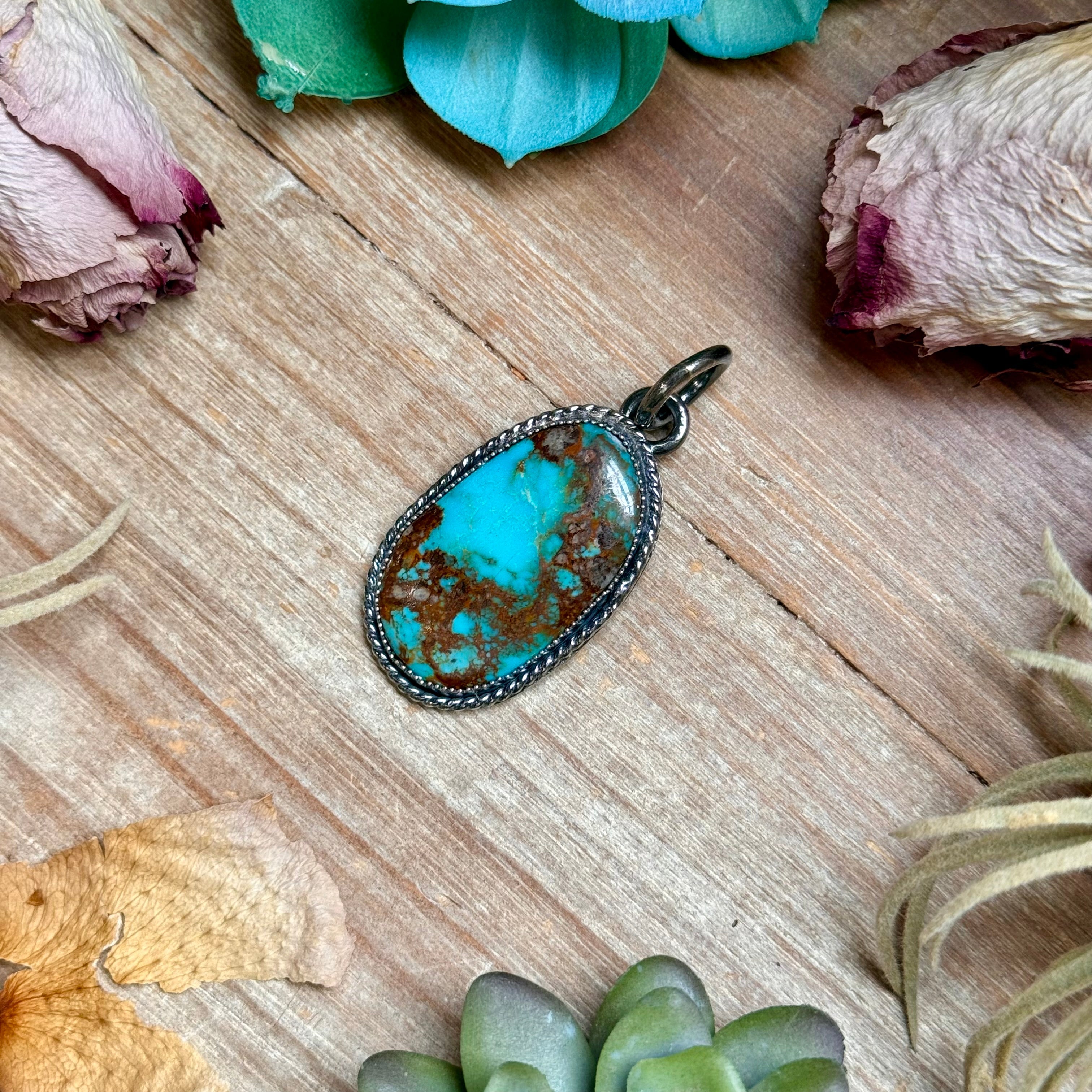 MJ Turquoise Pendant – Sterling Silver