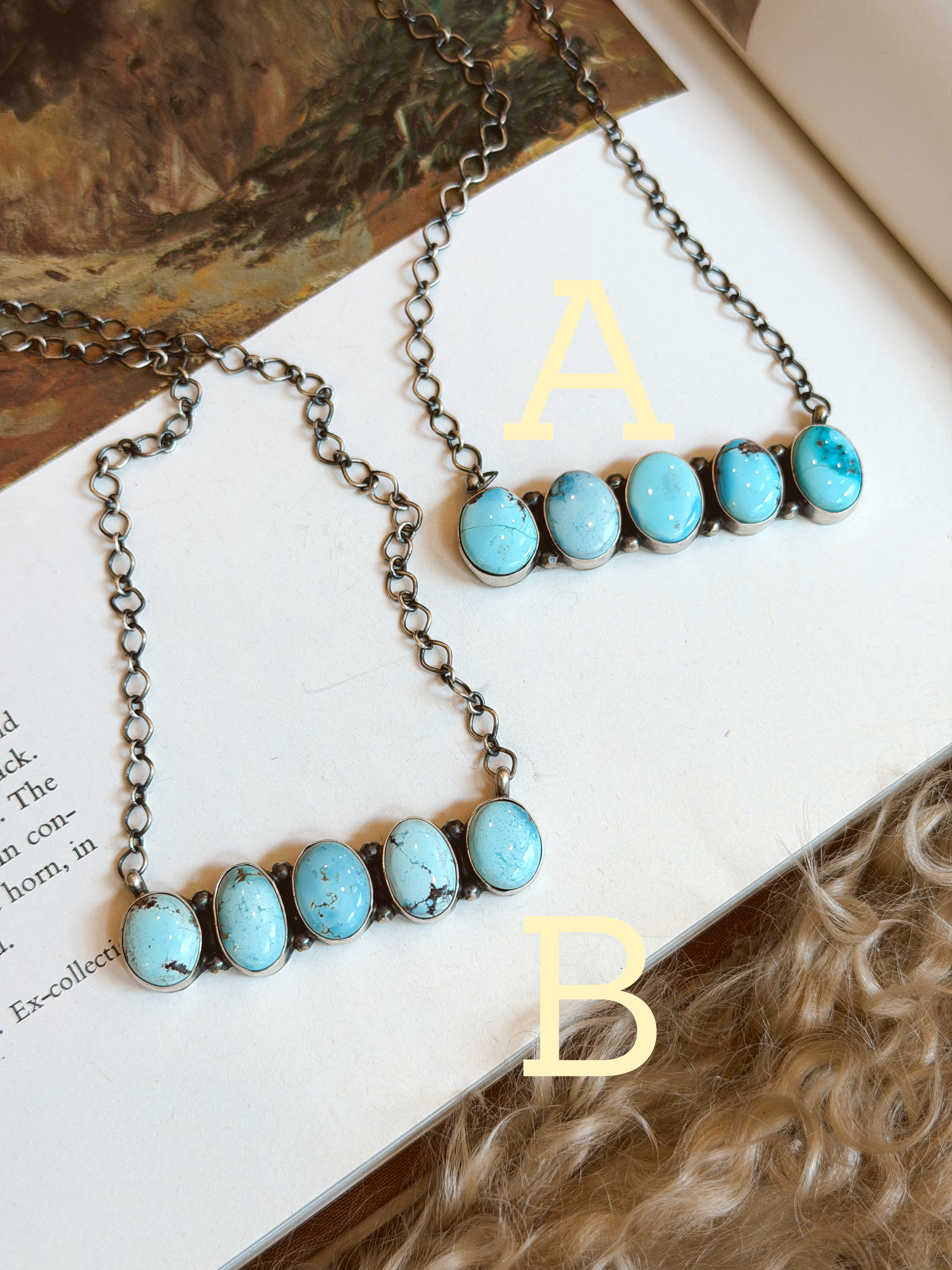 The Golden Hills Turquoise Bar Necklace