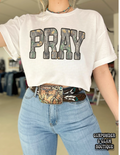 Camo Pray Tee or Crewneck