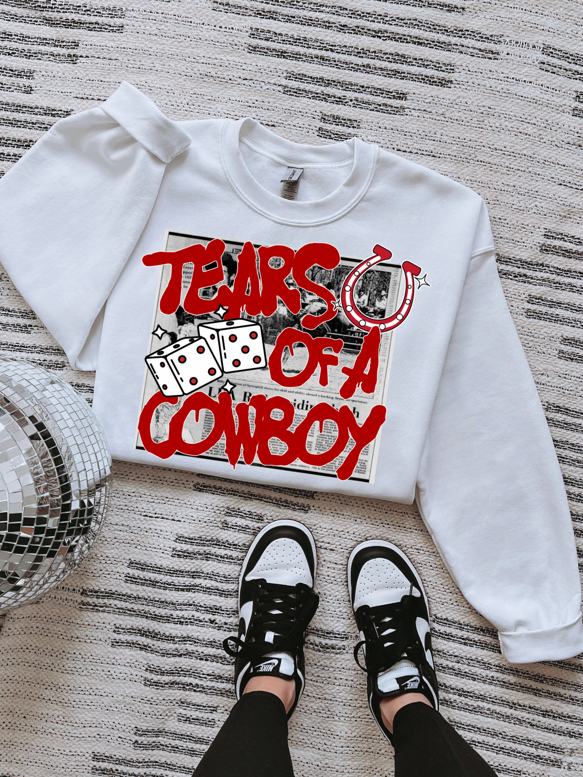 Tears Of a Cowboy TEE or CREWNECK