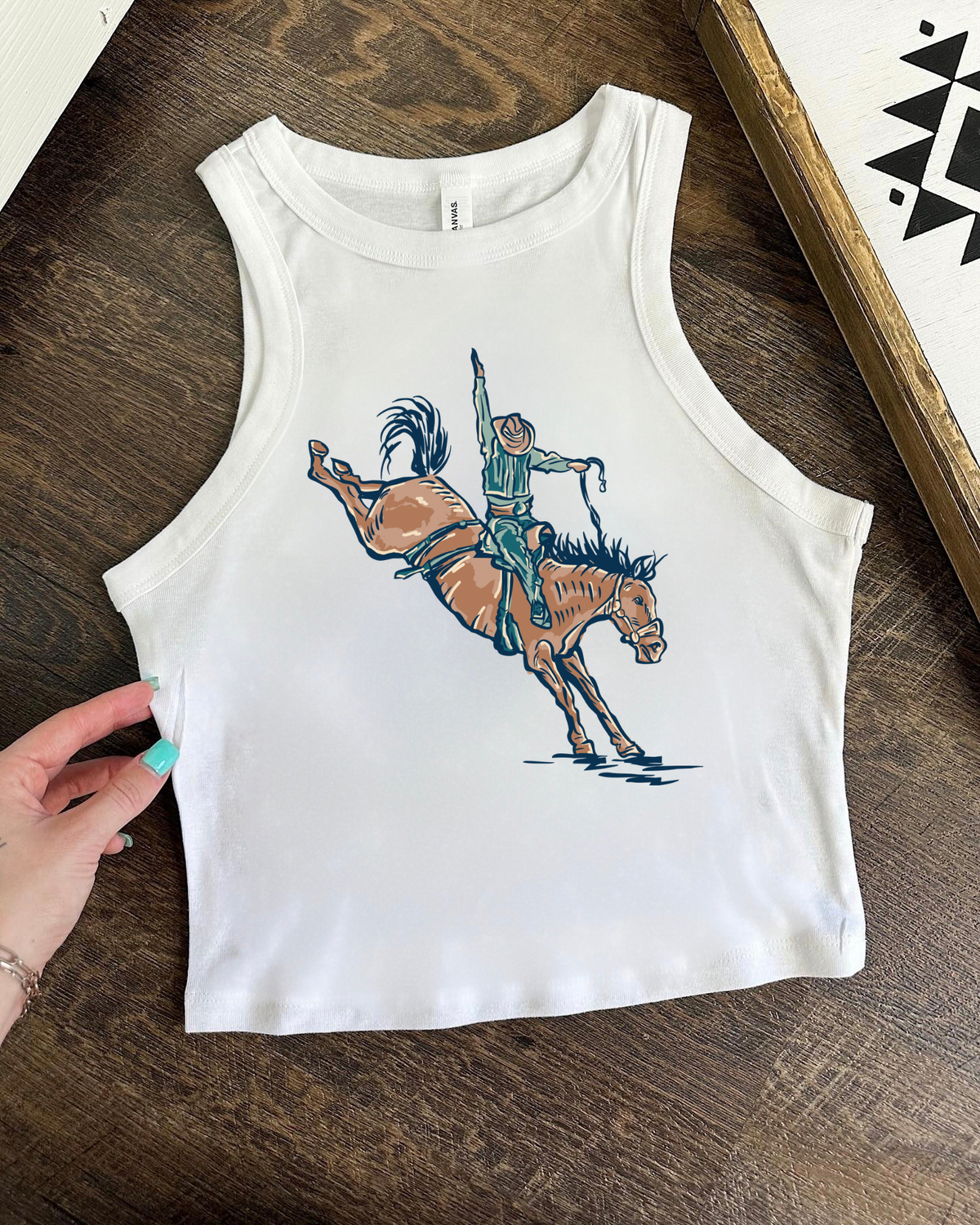Buckin’ Horse Cropped Tank