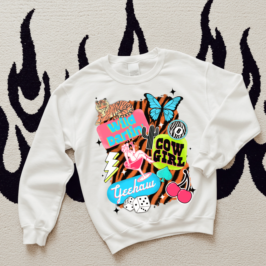 Wild Darlin Collage TEE or CREWNECK