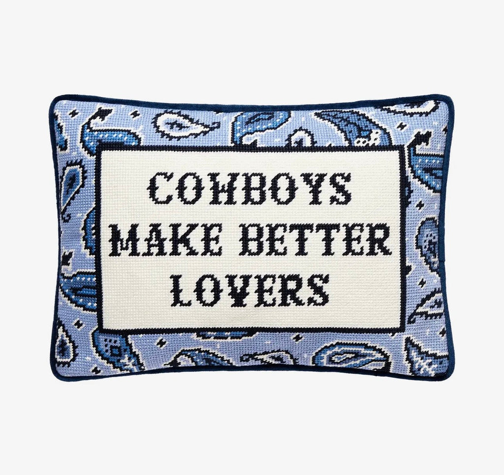 The Cowboys Make Better Lovers Embroidered Pillow