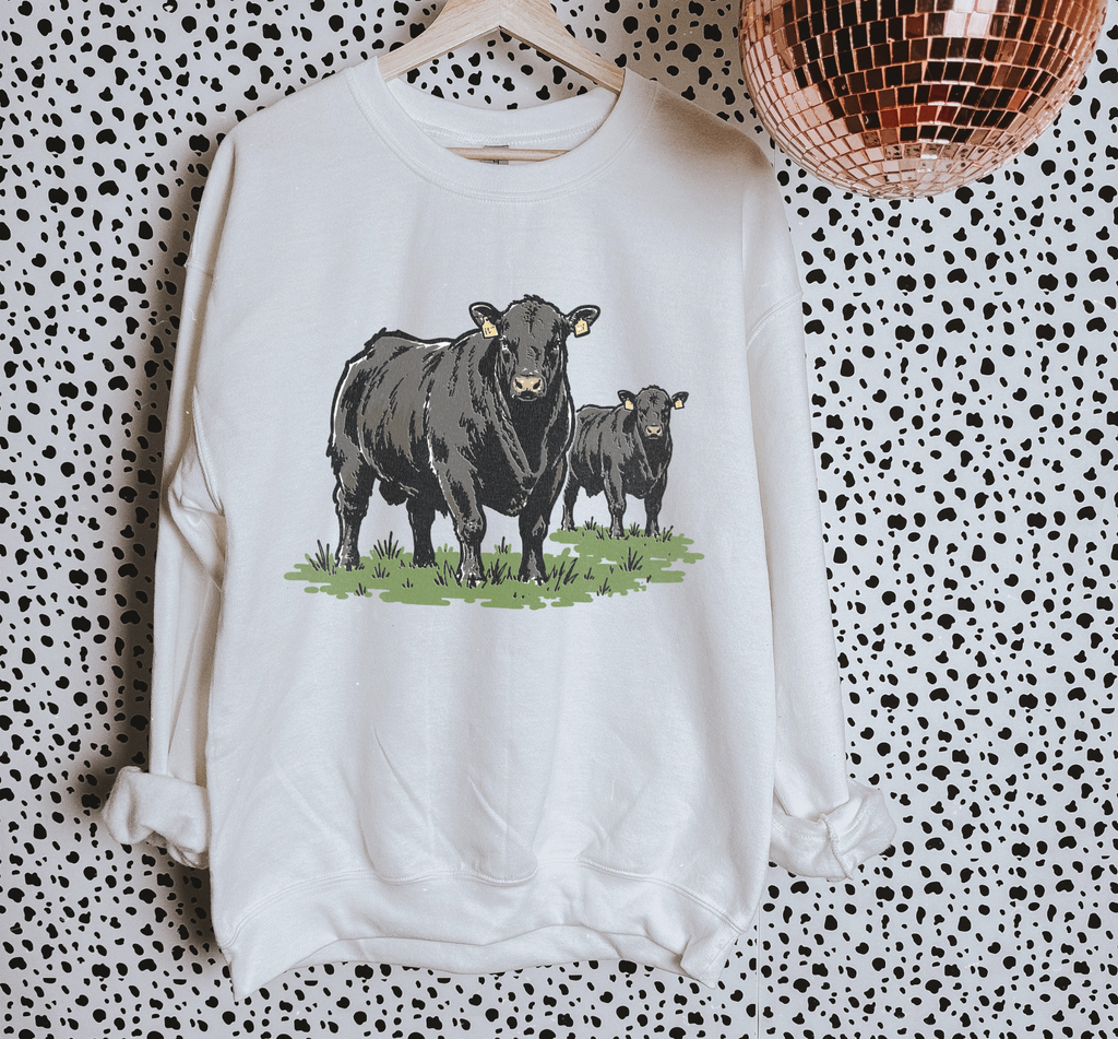 Angus Cow TEE or CREWNECK