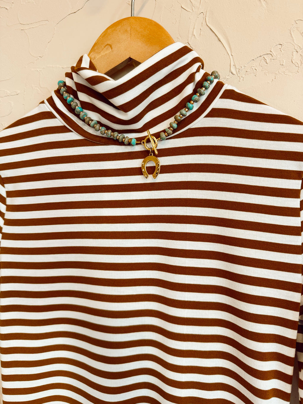 The Turner Top in Brown & White