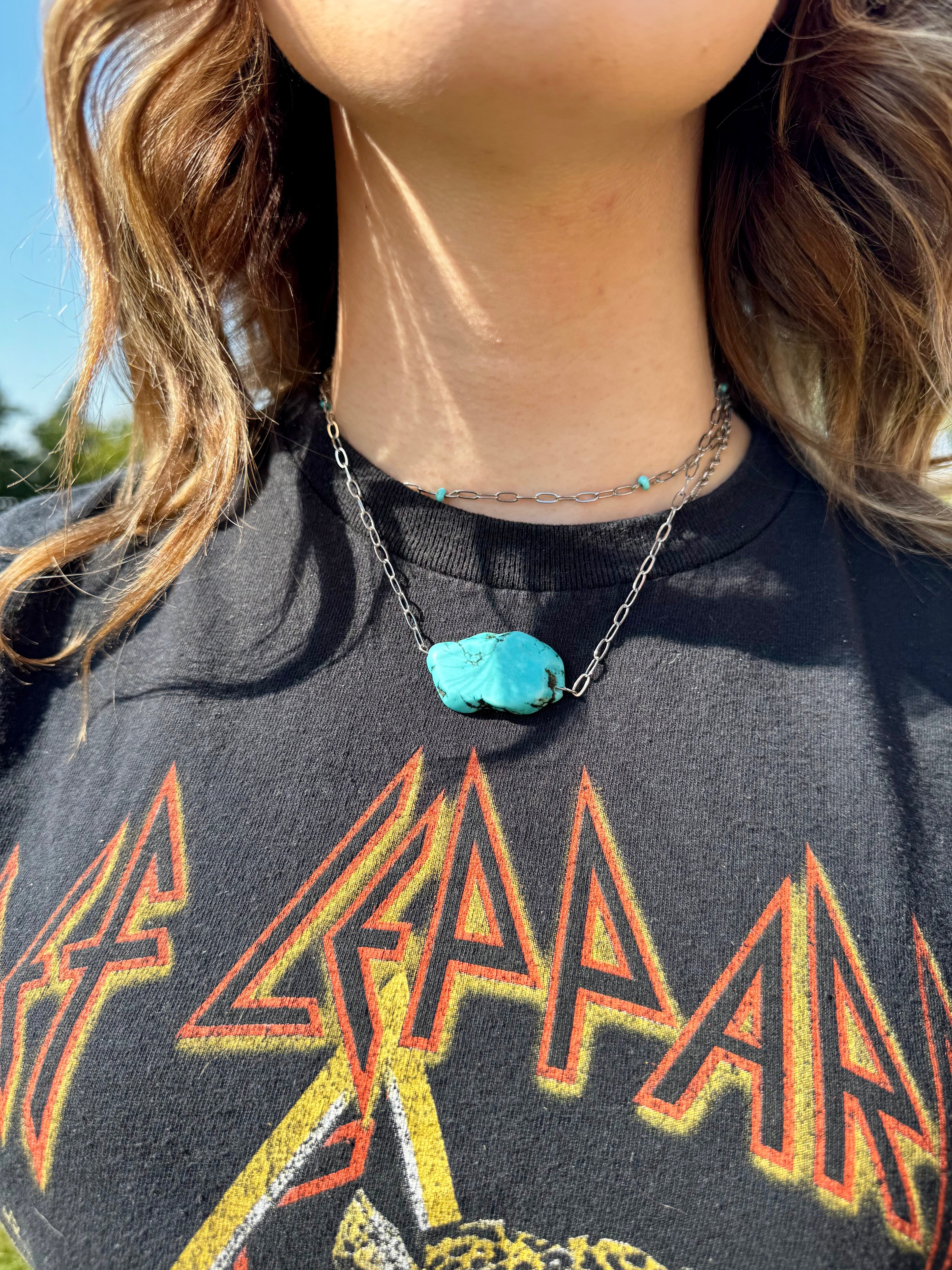 choker turquoise magnesite necklace