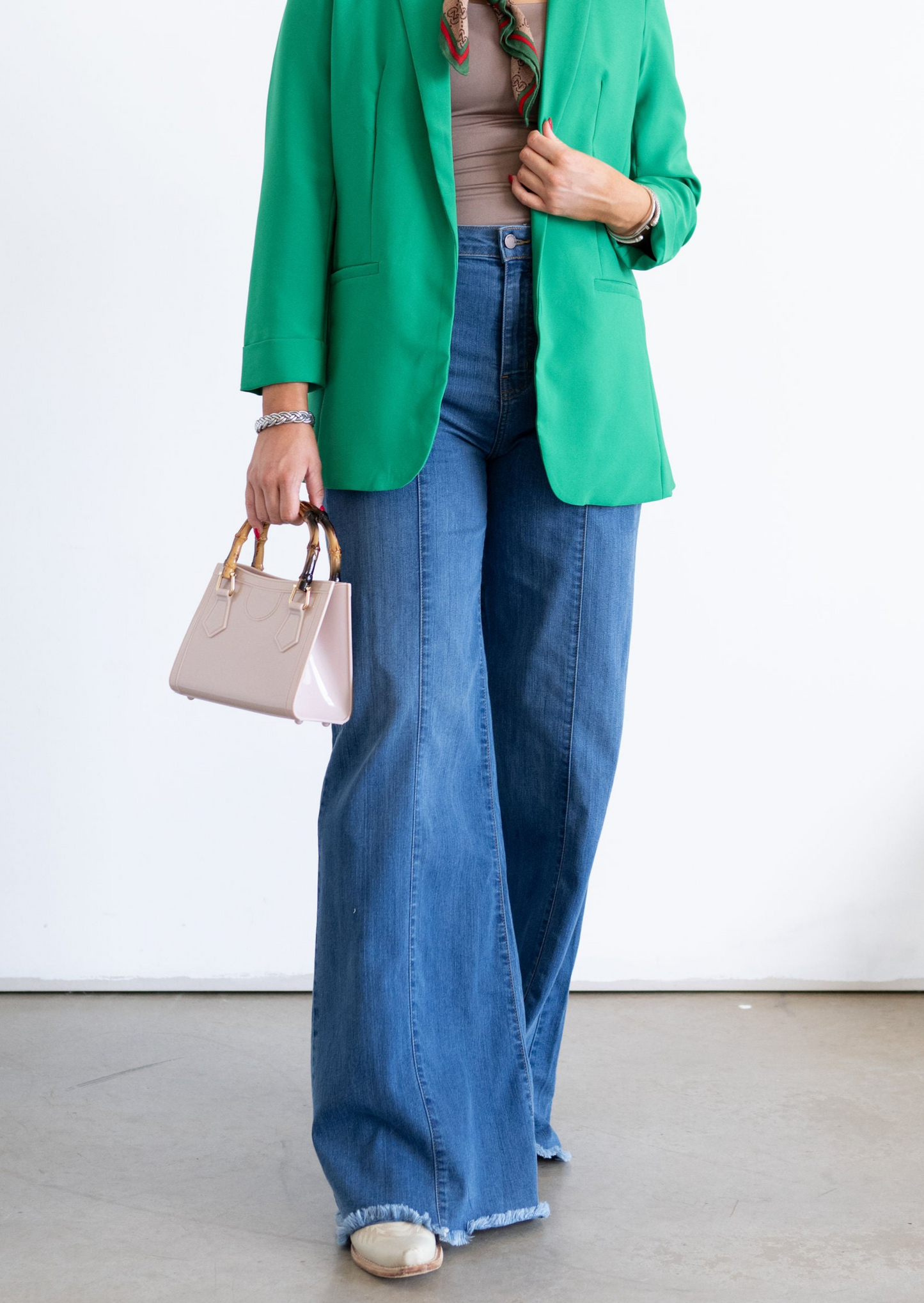 The Loretta Trouser Jean in Medium Wash
