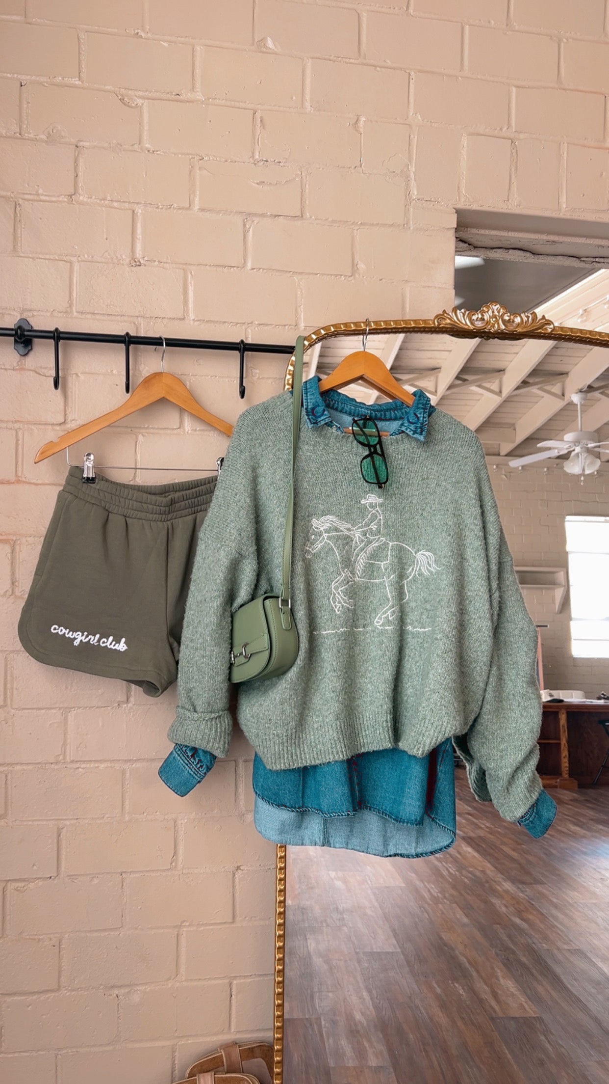 The Cowgirl Club Short in Light Olive