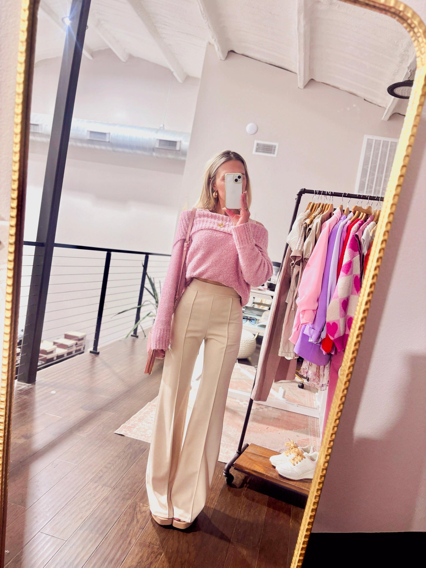 The Zoey Trouser in Cream