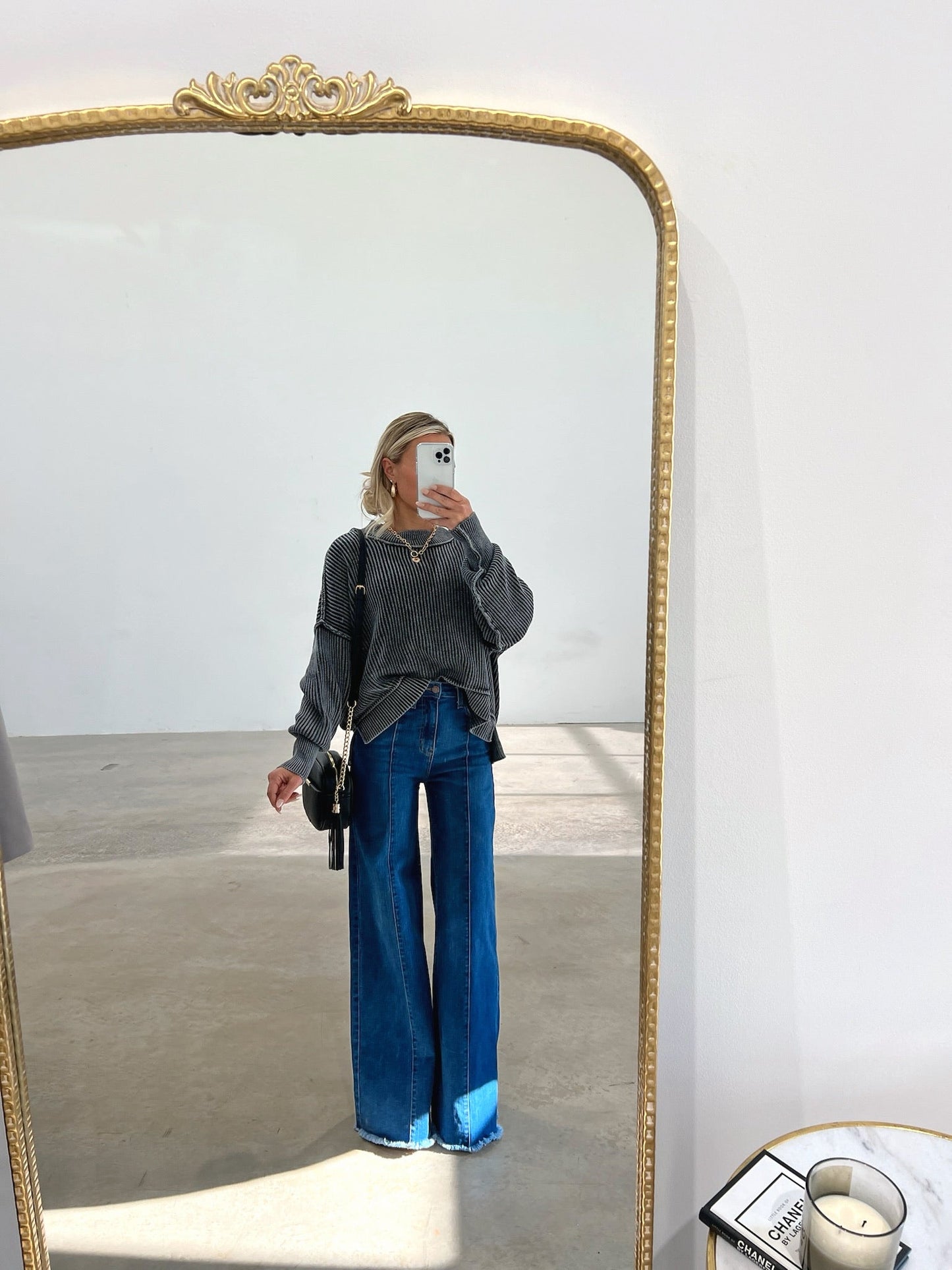 The Loretta Trouser Jean in Medium Wash