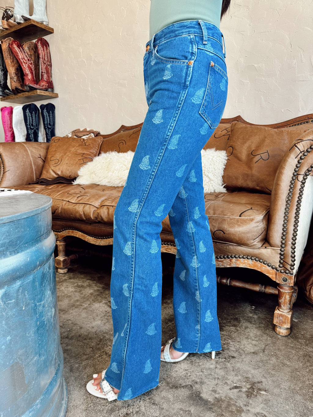 The Wrangler Westward Paisley Bootcut Jeans