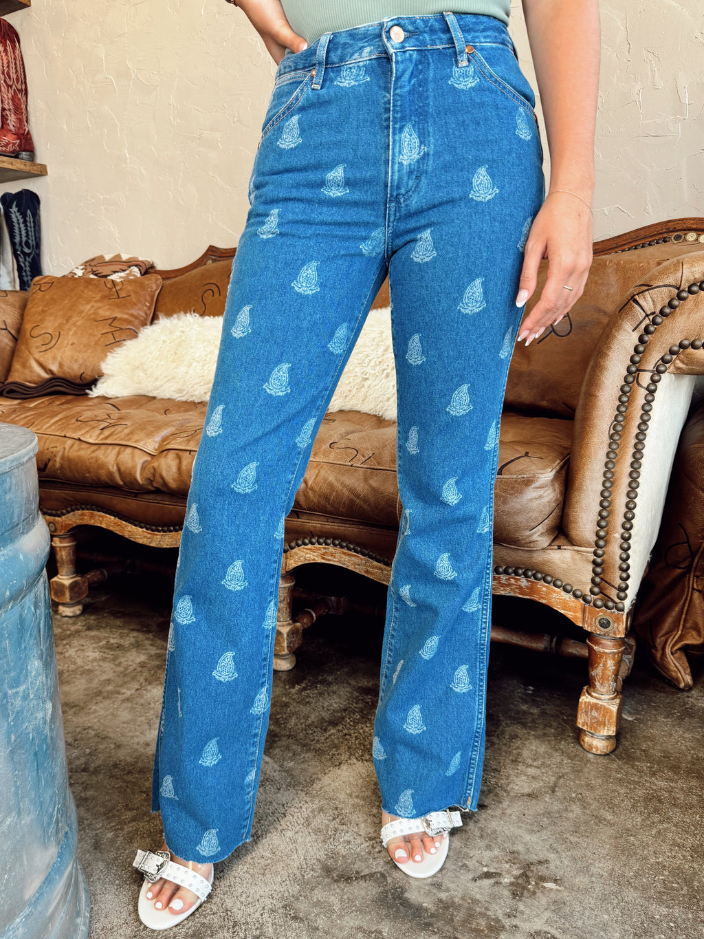 The Wrangler Westward Paisley Bootcut Jeans