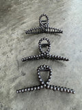 Silver Studded Claw Hair Clip