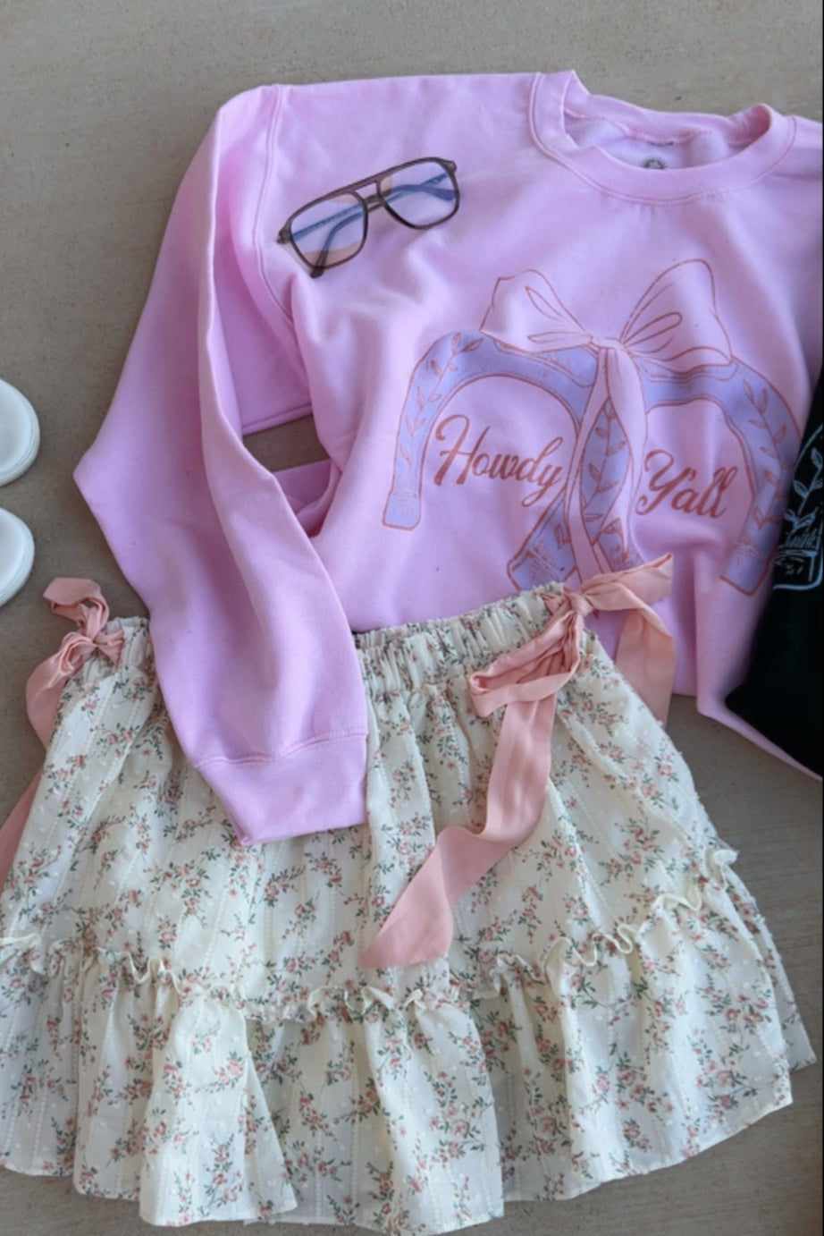 The Mayala Floral Skirt in Blush
