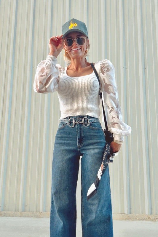 SALE The Stella Sweater in White