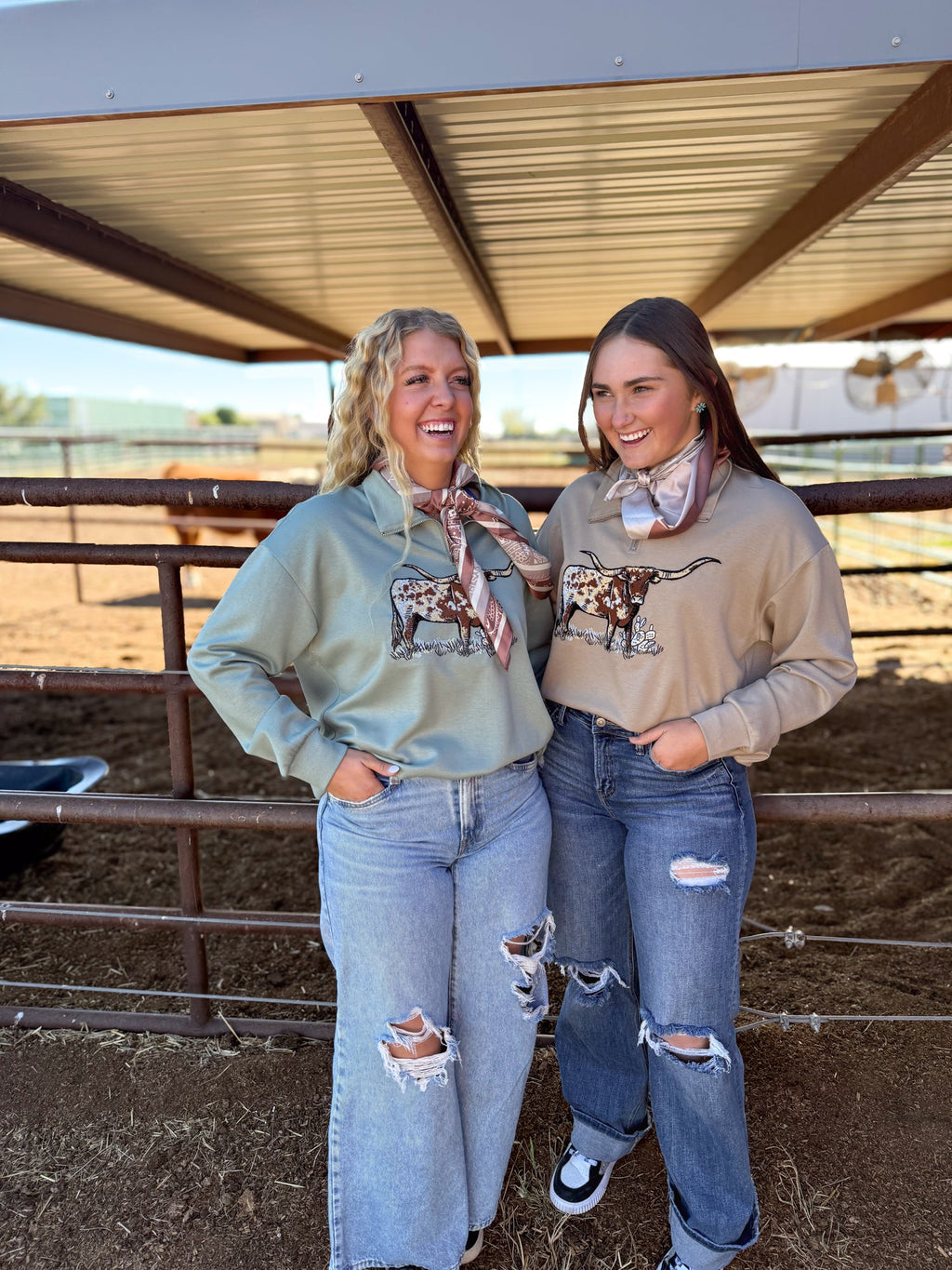 DS BLUE Lomita Longhorn Pullover