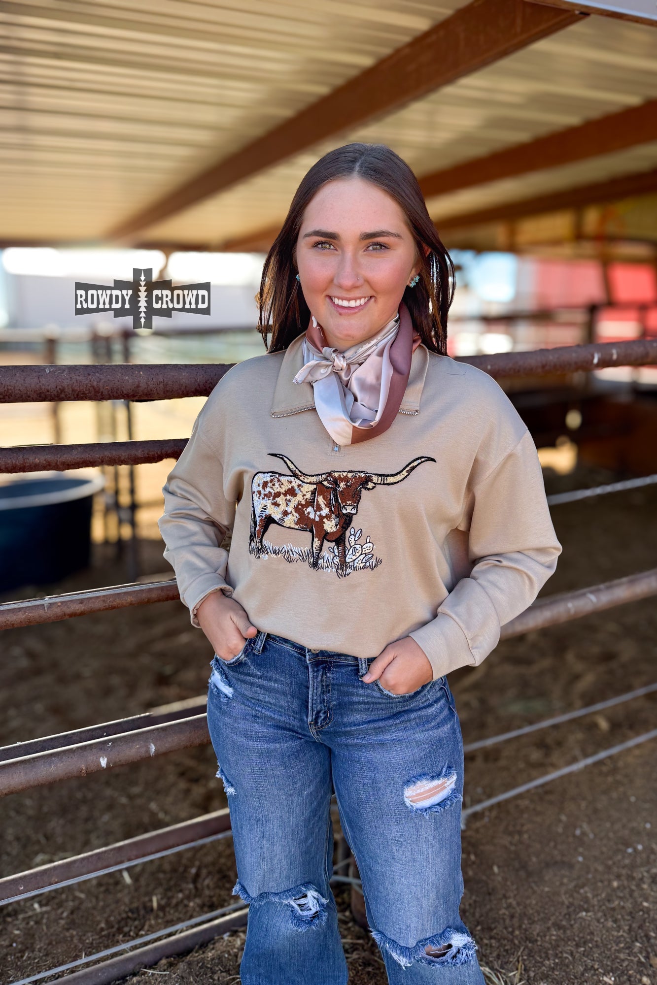 DS TAN Lomita Longhorn Pullover