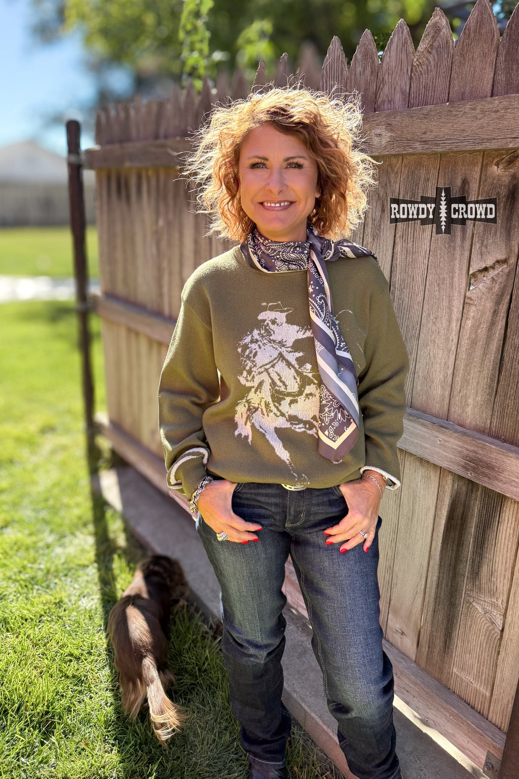 DS OLIVE Wild & Western Sweater