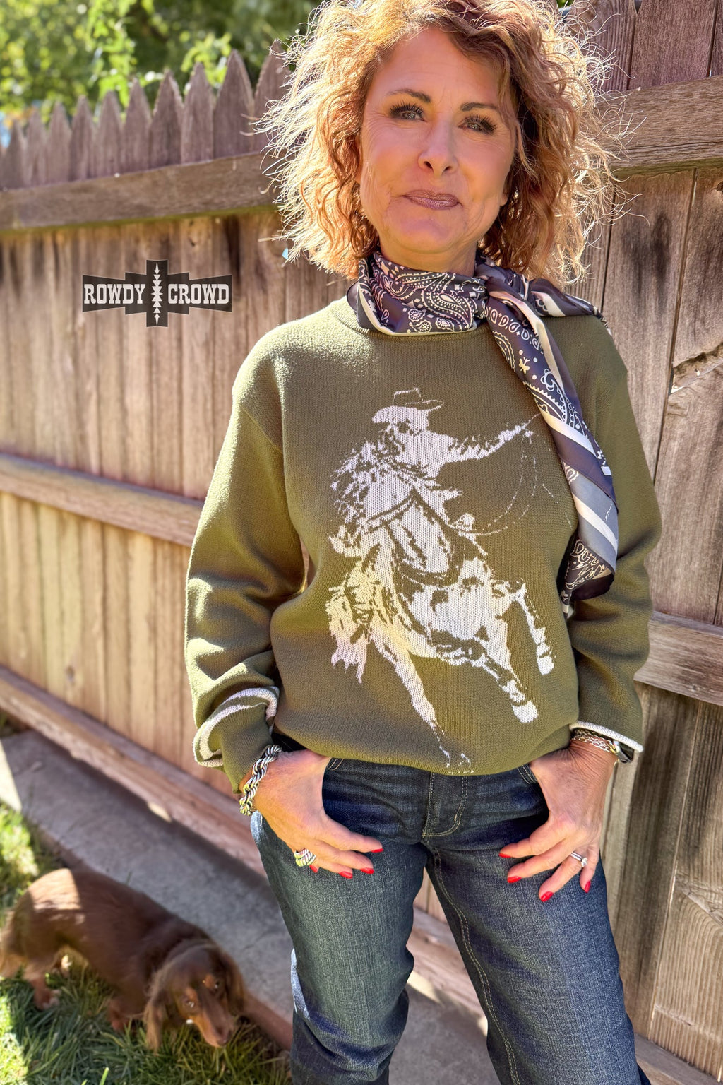 DS OLIVE Wild & Western Sweater